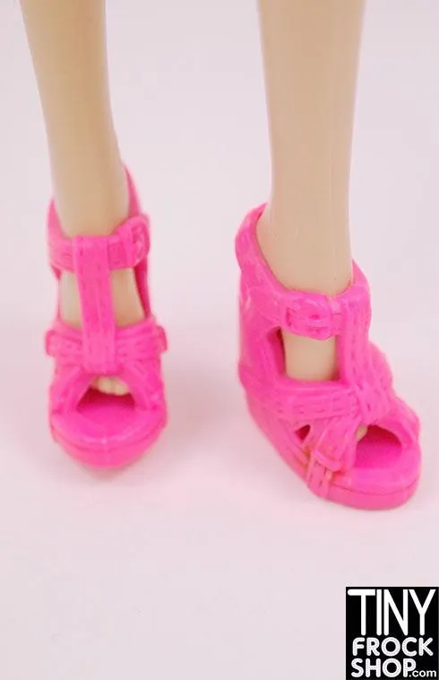 12" Fashion Doll Buckle Wrapped Wedges