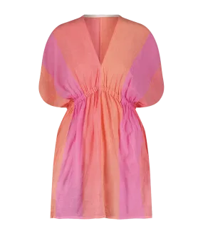 Alem Plunge Dress in Nefas Peach