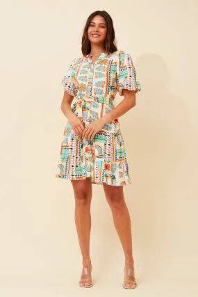 AMARIS LINEN BLEND DRESS