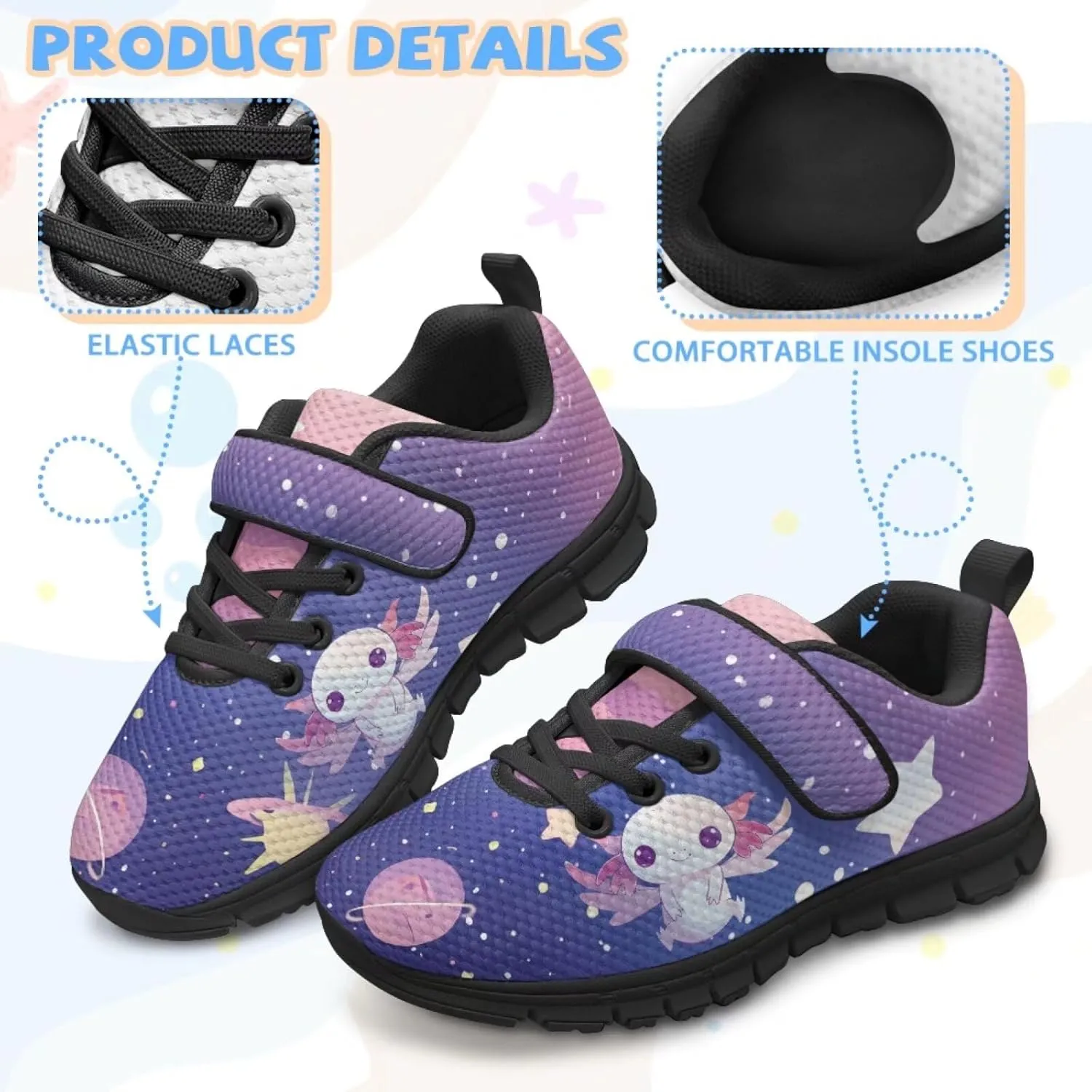 Animal Print Shoes for Kids Girls One Strap Tennis Sneakers Mesh Running Shoes Lightweight Athletic Shoes