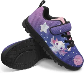 Animal Print Shoes for Kids Girls One Strap Tennis Sneakers Mesh Running Shoes Lightweight Athletic Shoes