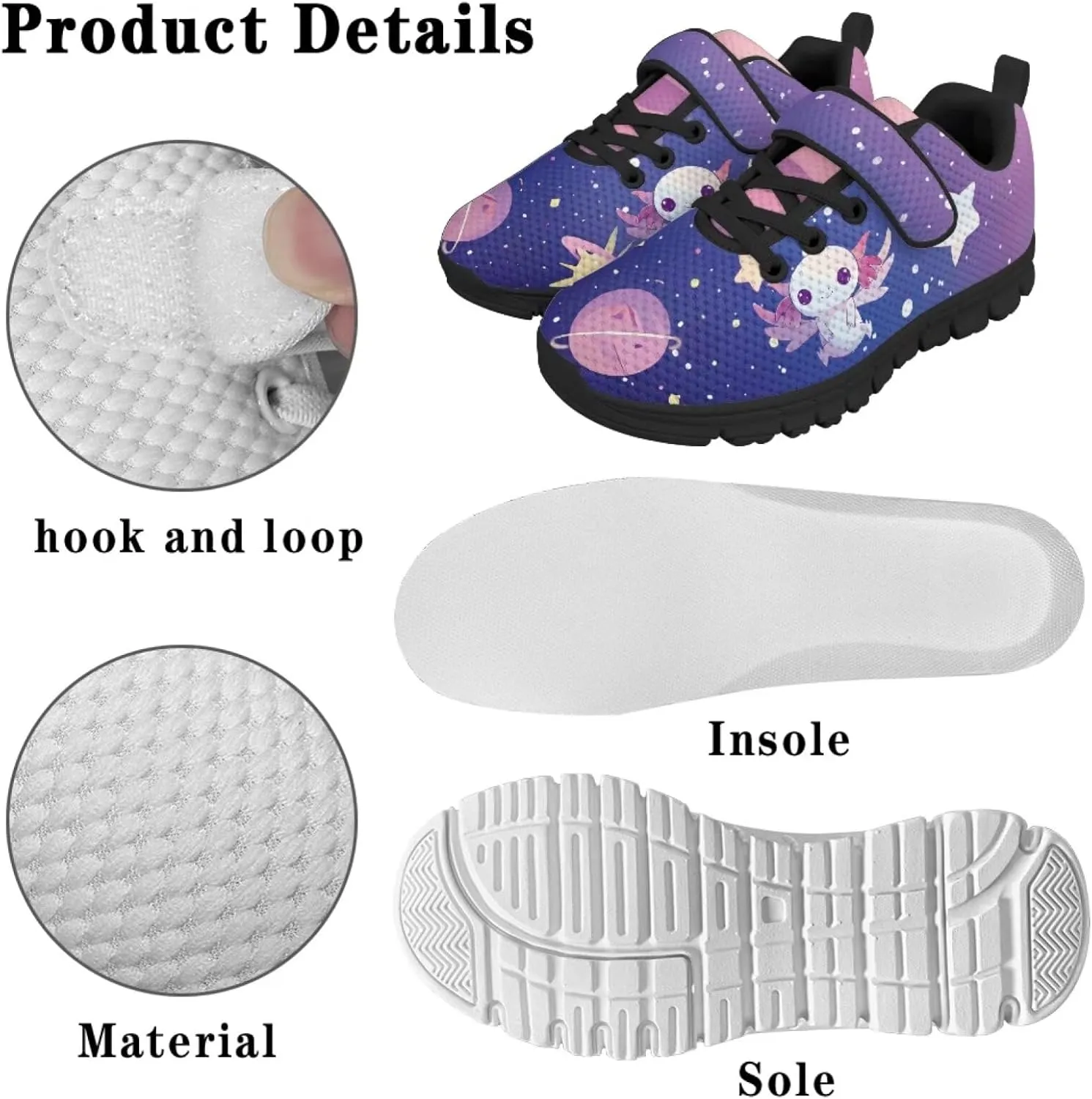 Animal Print Shoes for Kids Girls One Strap Tennis Sneakers Mesh Running Shoes Lightweight Athletic Shoes