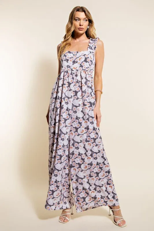 Aware Of This Floral Jumpsuit