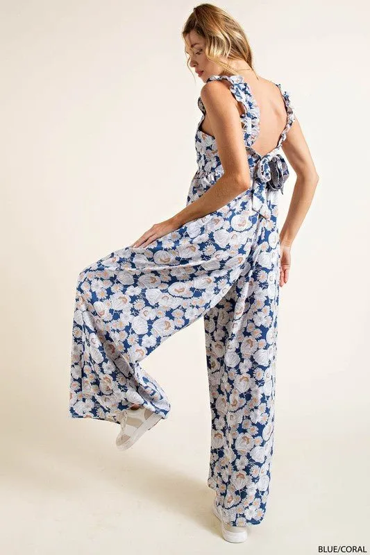 Aware Of This Floral Jumpsuit