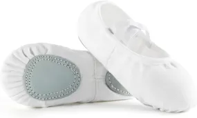 Ballet Shoes for Girls, Canvas Dance Practice Slippers No-Tie Sole Yoga Gymnastics Shoes(Toddler/Little Kid/Big Kid)