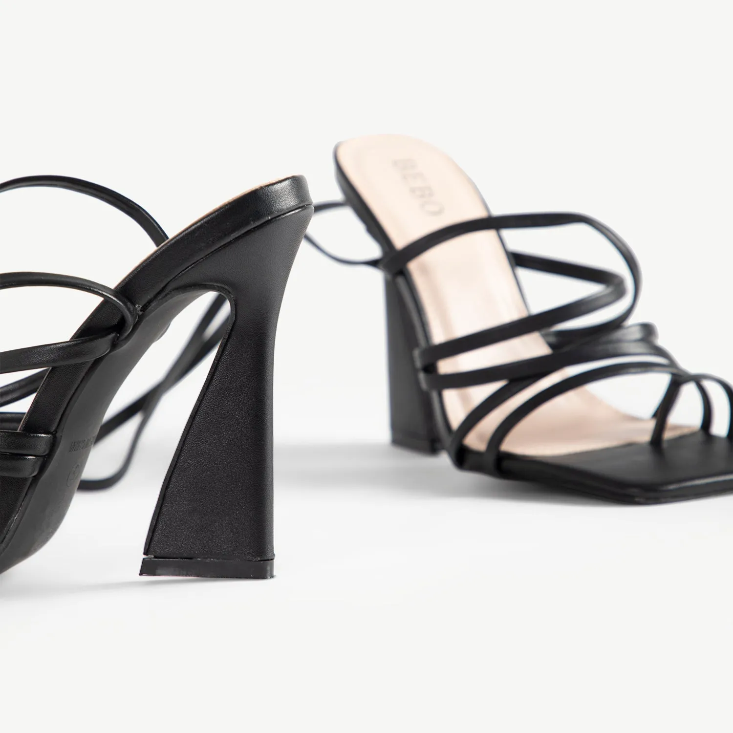 BEBO Harperr Lace Up Heel in Black