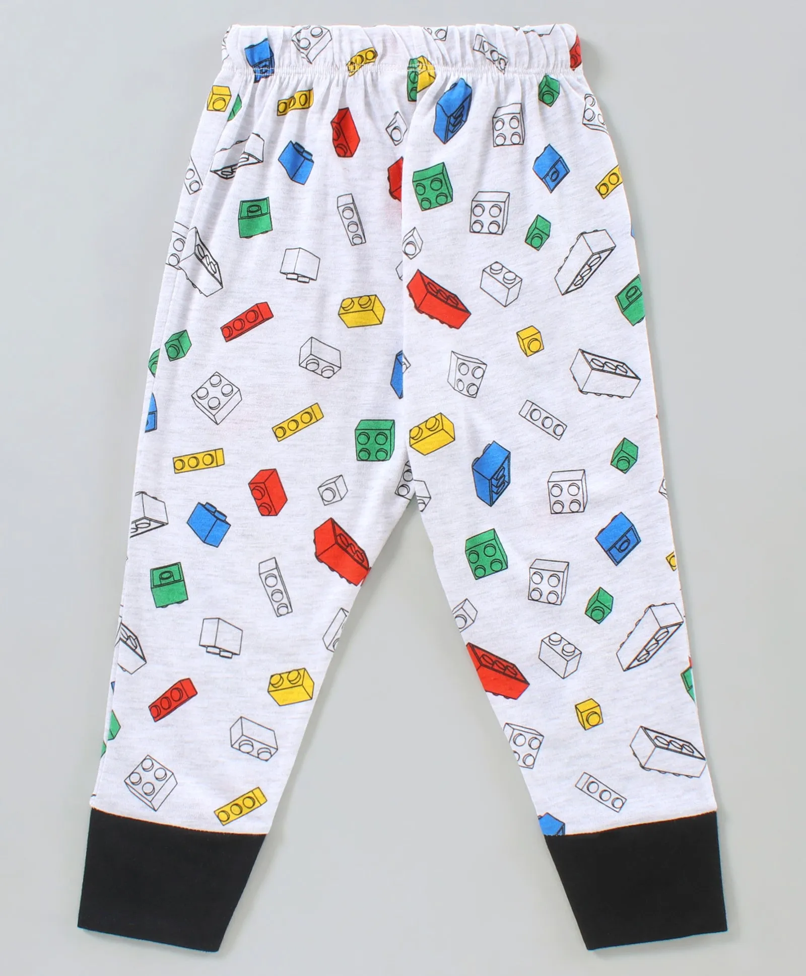 Blocks Printed Sweatshirt Jogger Set - Offwhite