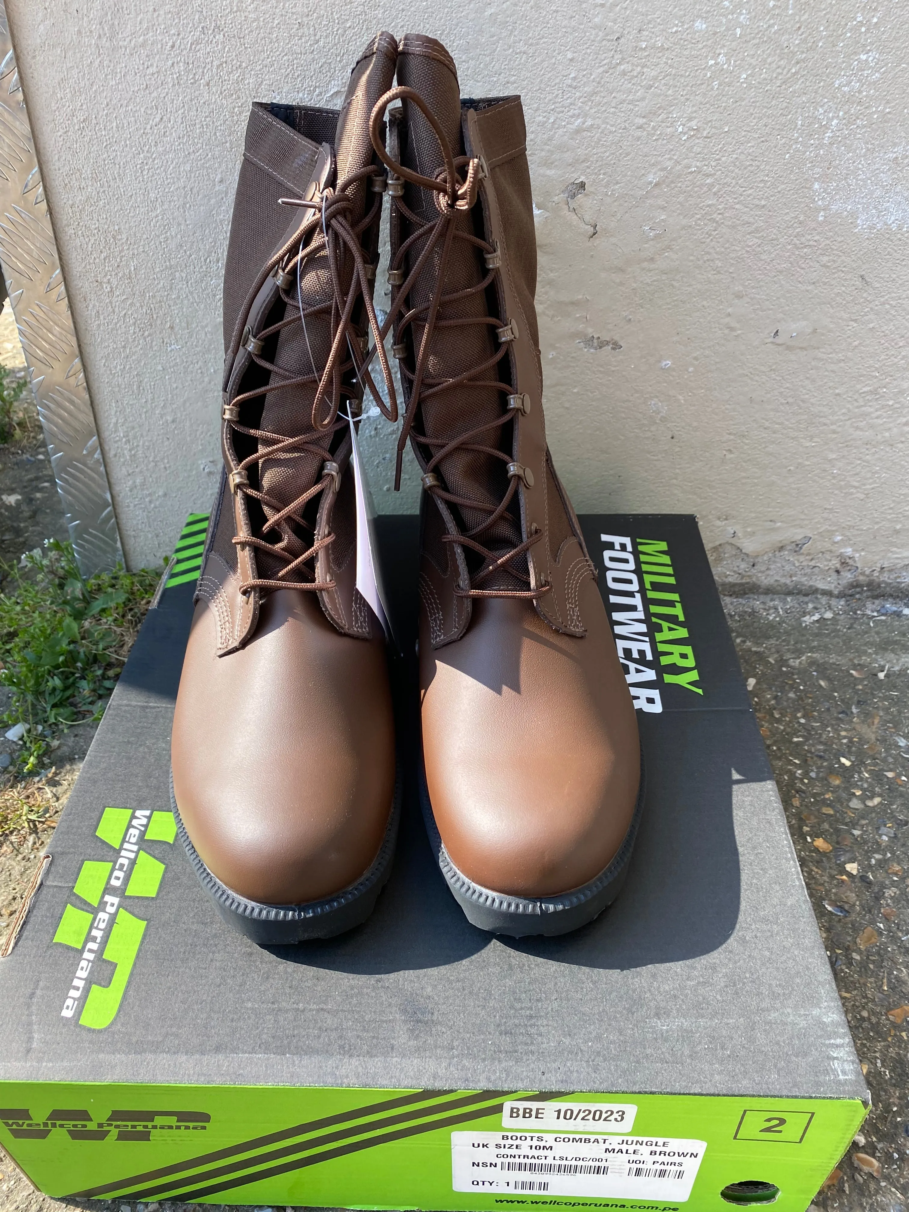 British Army Welco Peruna Jungle Boots Brown New