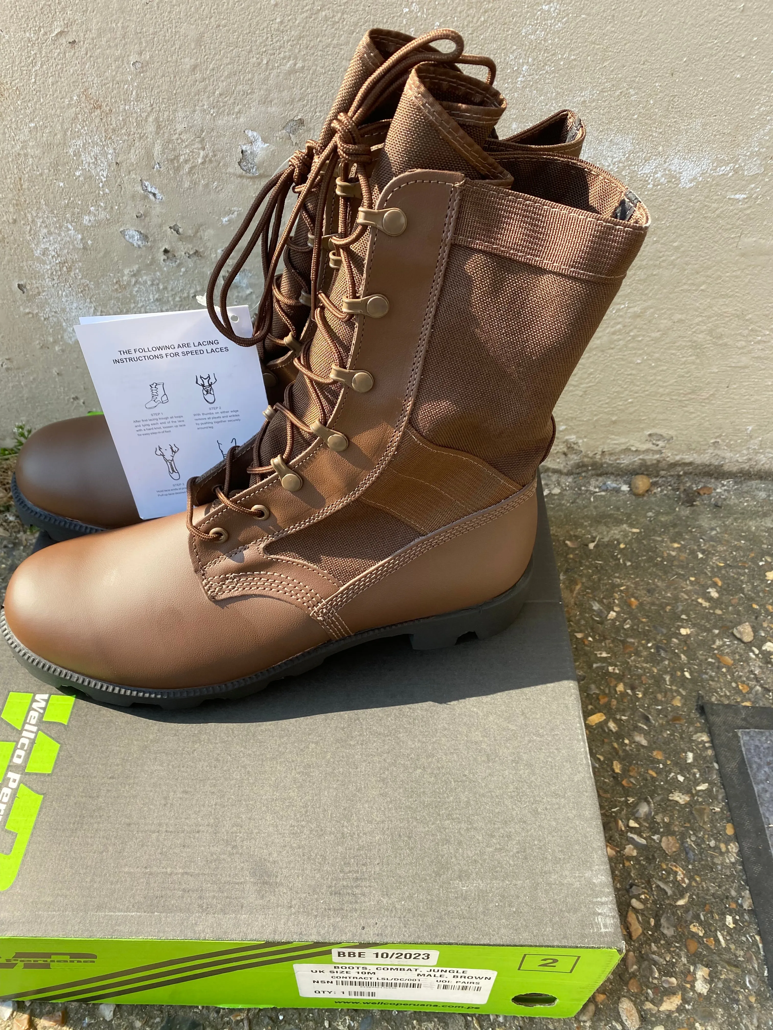 British Army Welco Peruna Jungle Boots Brown New
