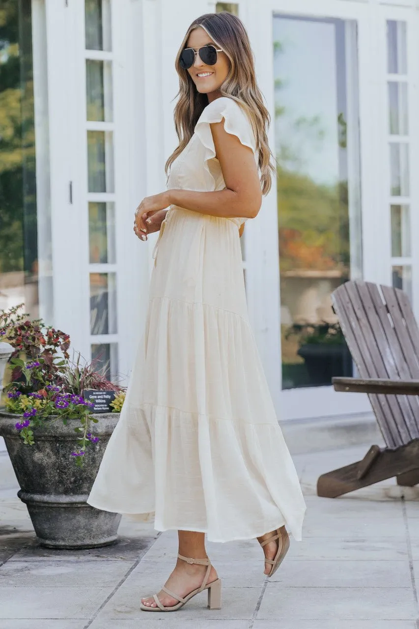 Celine Crochet Lace Tiered Boho Midi Dress - FINAL SALE