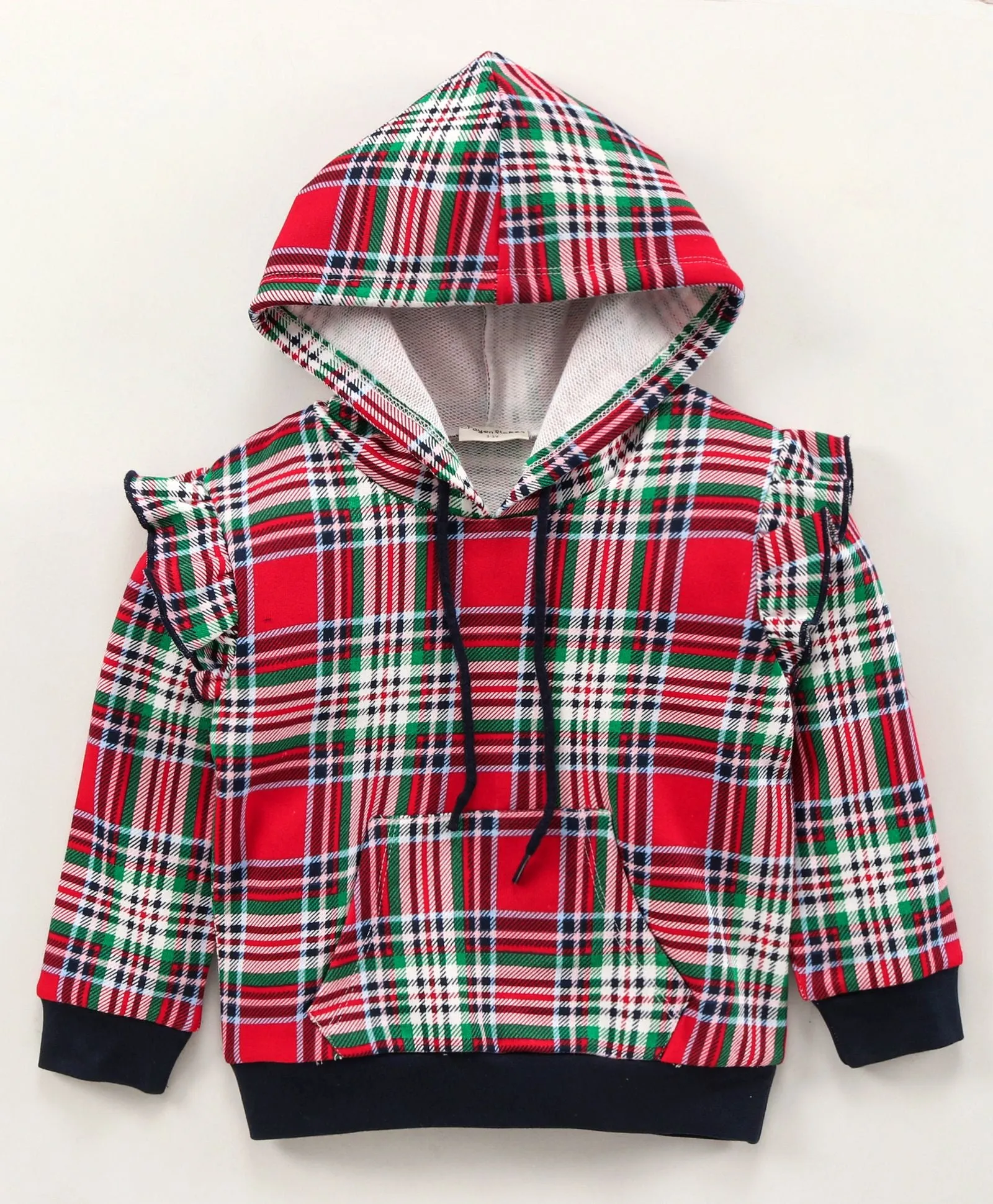 Checkered Hoodie Sweatshirt Legging Set