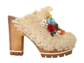 Chic Embellished Wooden Slides