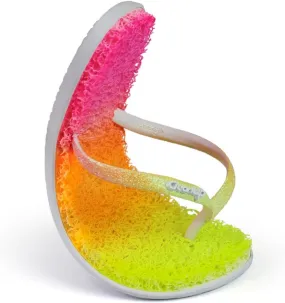 CLEANUP Flip Flops | Flat Colorful Yellow| Exfoliating, Massaging and Relaxing | Comfortable & Lightweight Thong Sandals | 100% Vegan Recyclable Fibers |
