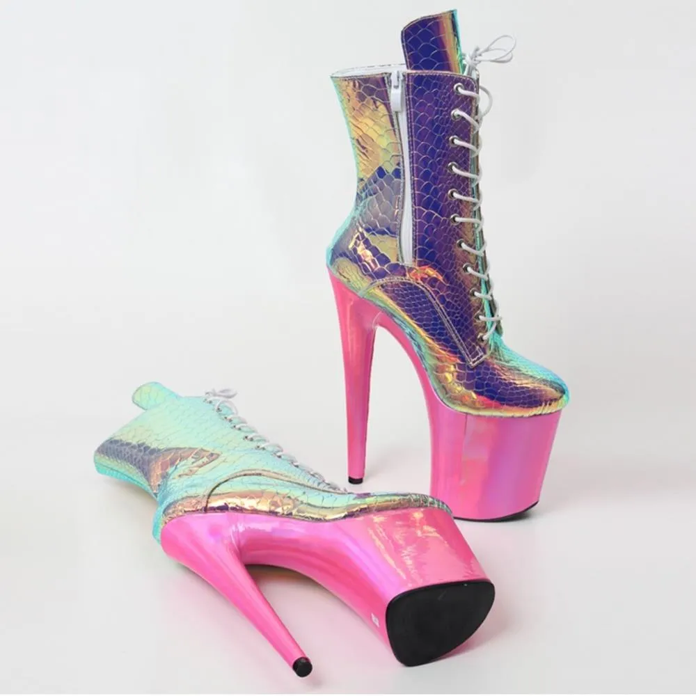 Club Kid Snake Print Stiletto Boots
