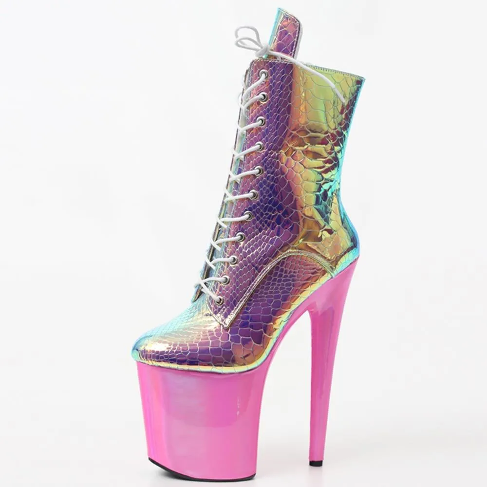 Club Kid Snake Print Stiletto Boots