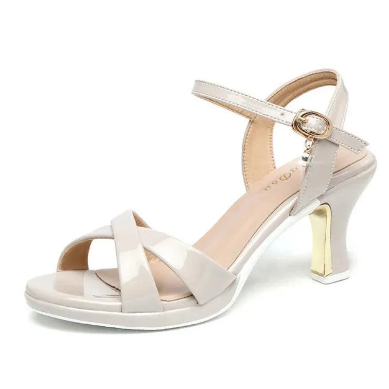 Comfortable Thick Bottom Block Heels Platform Office Ladies Women's Sandal
