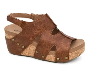 Cut It Out Cognac Pebble Wedges - Corkys