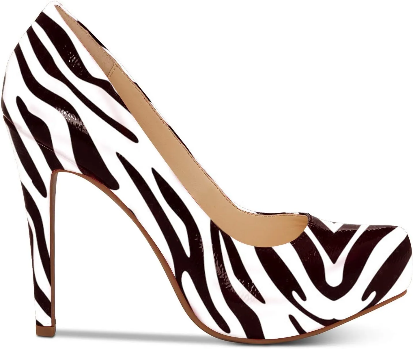 FOWT Fashion Leather Platform Embossed Snakeskin Green Pumps for Woman Elegant Almond Toe Slip on 4 in Spike High Heels Sexy Comfort Dress Party Shoes, US Size 4-16 M