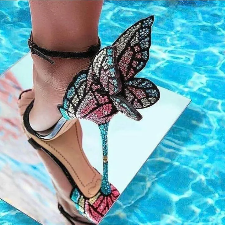 Free Spirited Butterfly High Heels