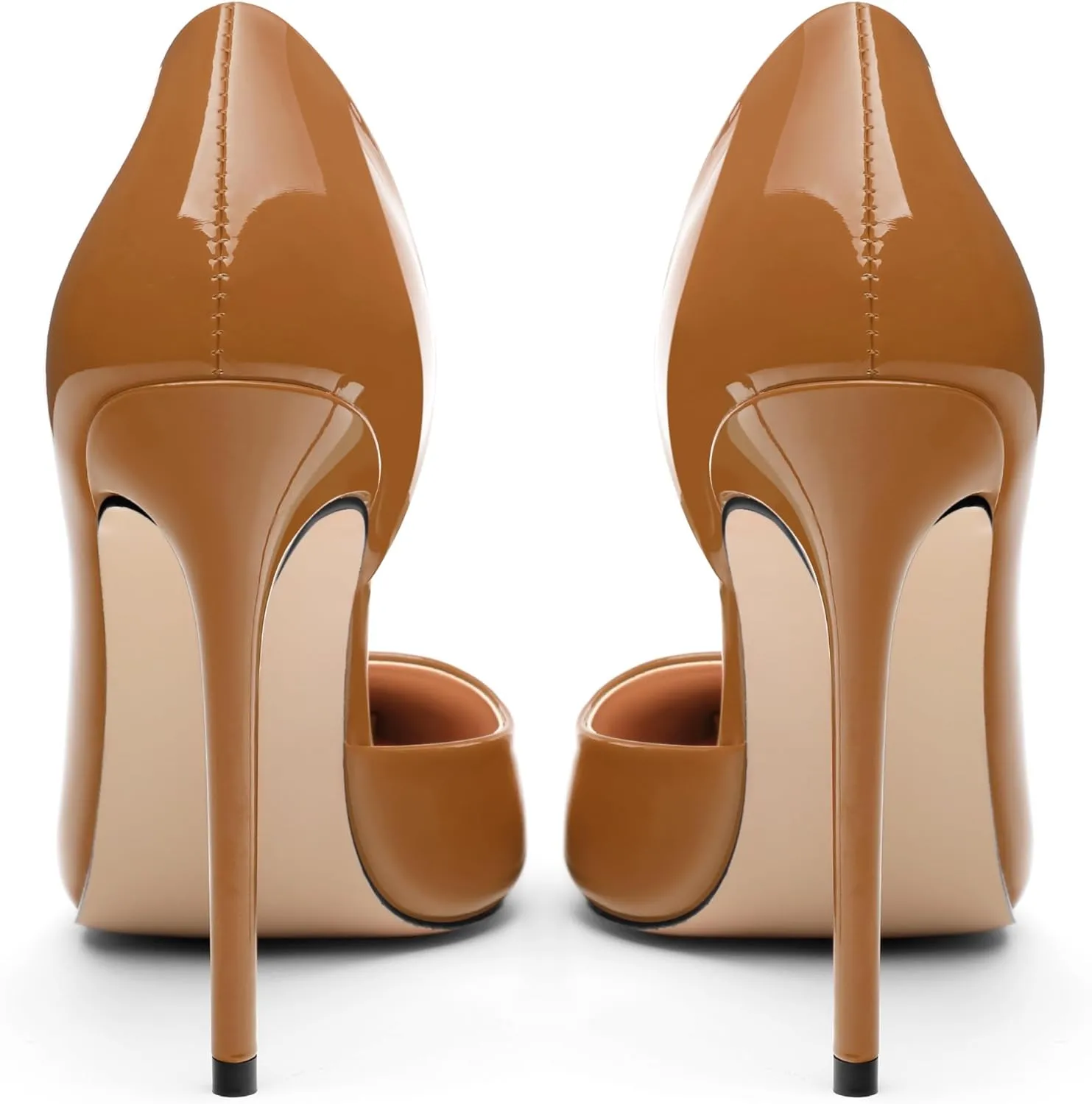 High Heels Stiletto Pumps for Women Slip on Patent Closed Pointed Toe Sexy Fashion Wedding Party Dressy Shoes