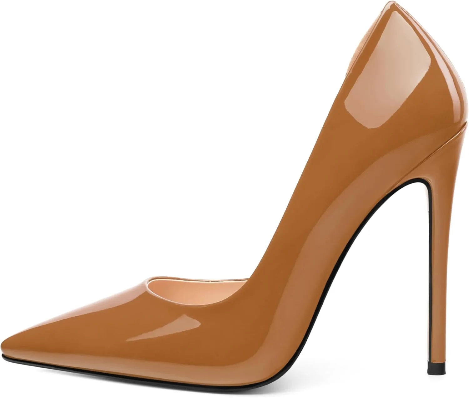 High Heels Stiletto Pumps for Women Slip on Patent Closed Pointed Toe Sexy Fashion Wedding Party Dressy Shoes