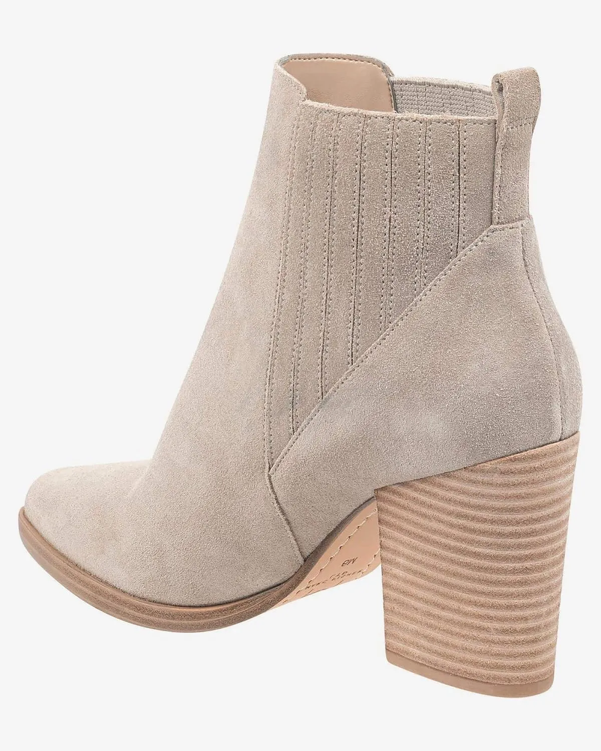 Imily Bela Womens Ankle Boots Pointed Toe Chunky Stacked Mid Heeled Faux Suede Leather Booties
