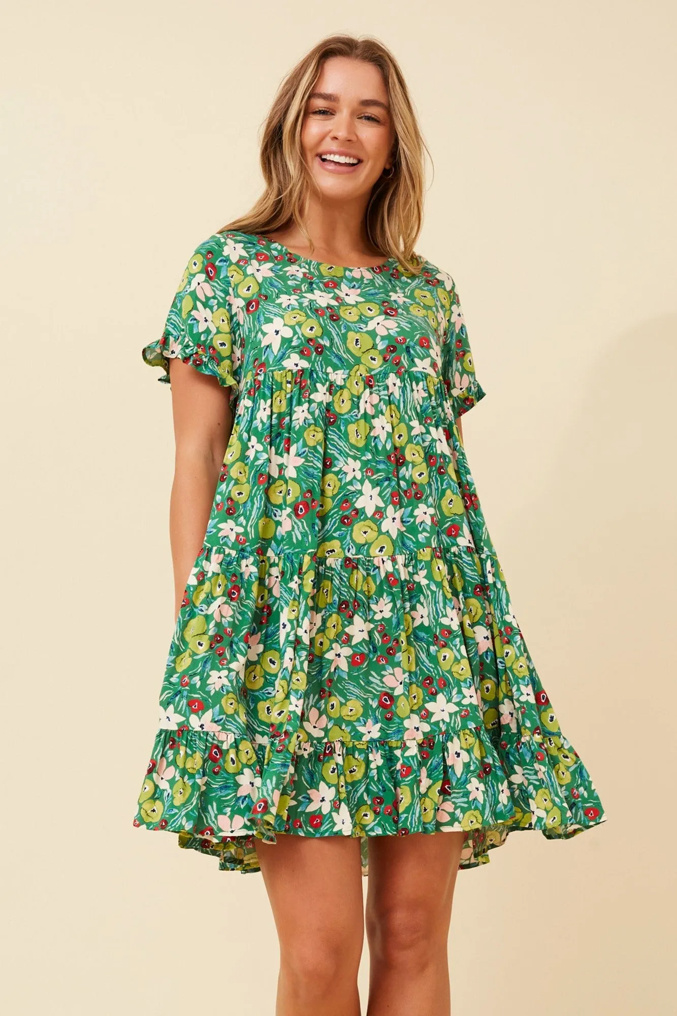 KELLY FLORAL SHORT DRESS