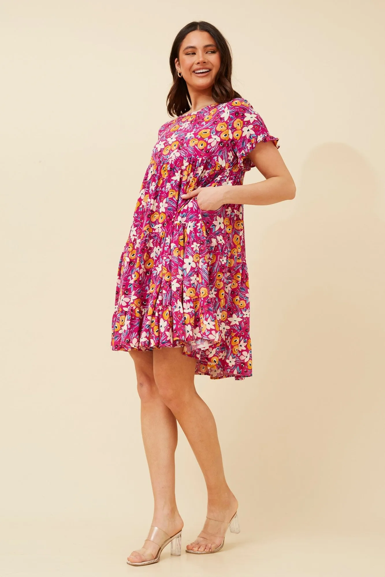 KELLY FLORAL SHORT DRESS