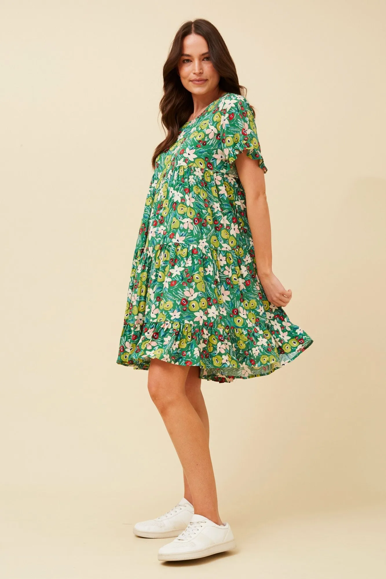 KELLY FLORAL SHORT DRESS