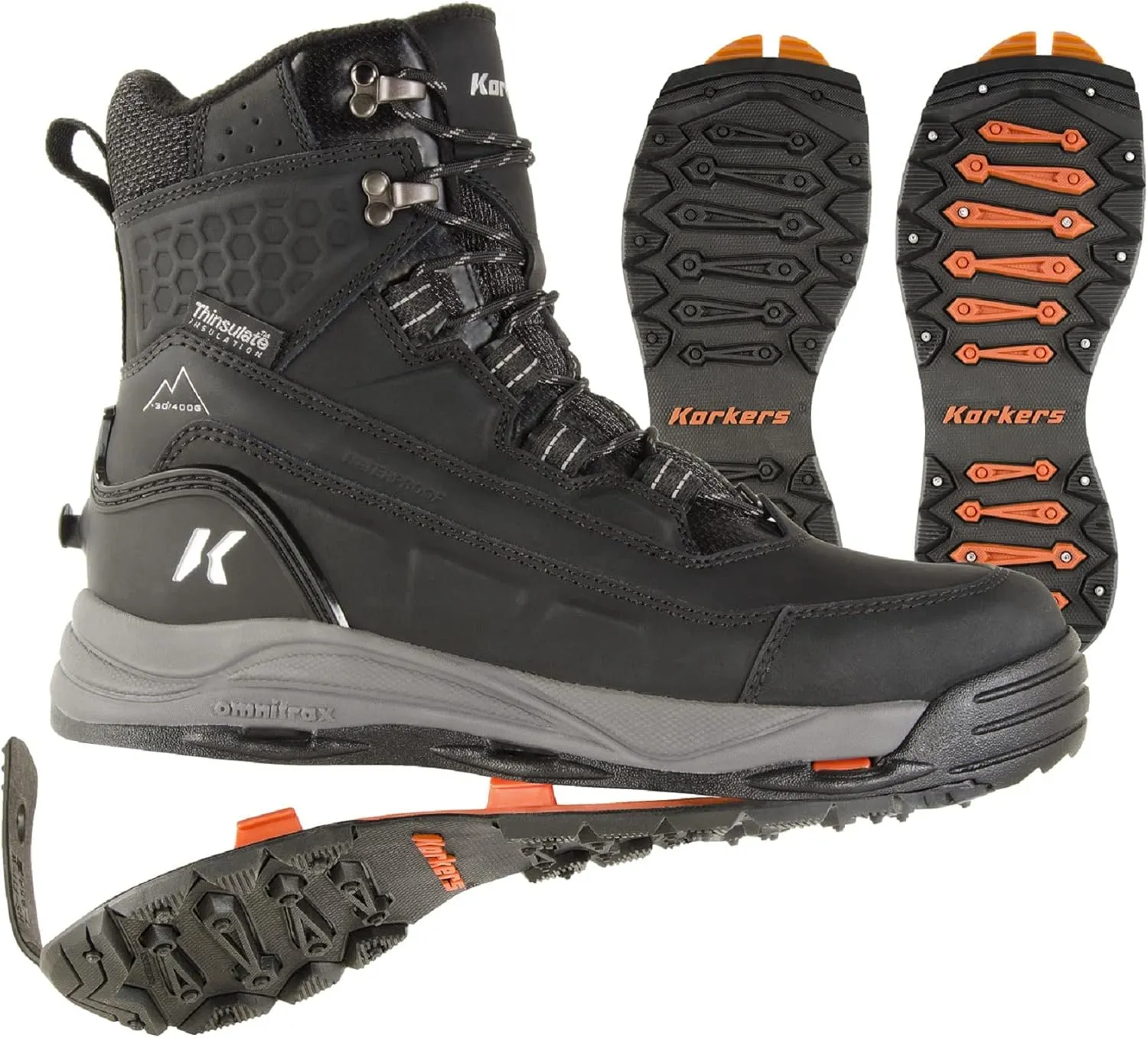 Korkers Men's Snowmageddon Winter Boots-Insulated and Waterproof