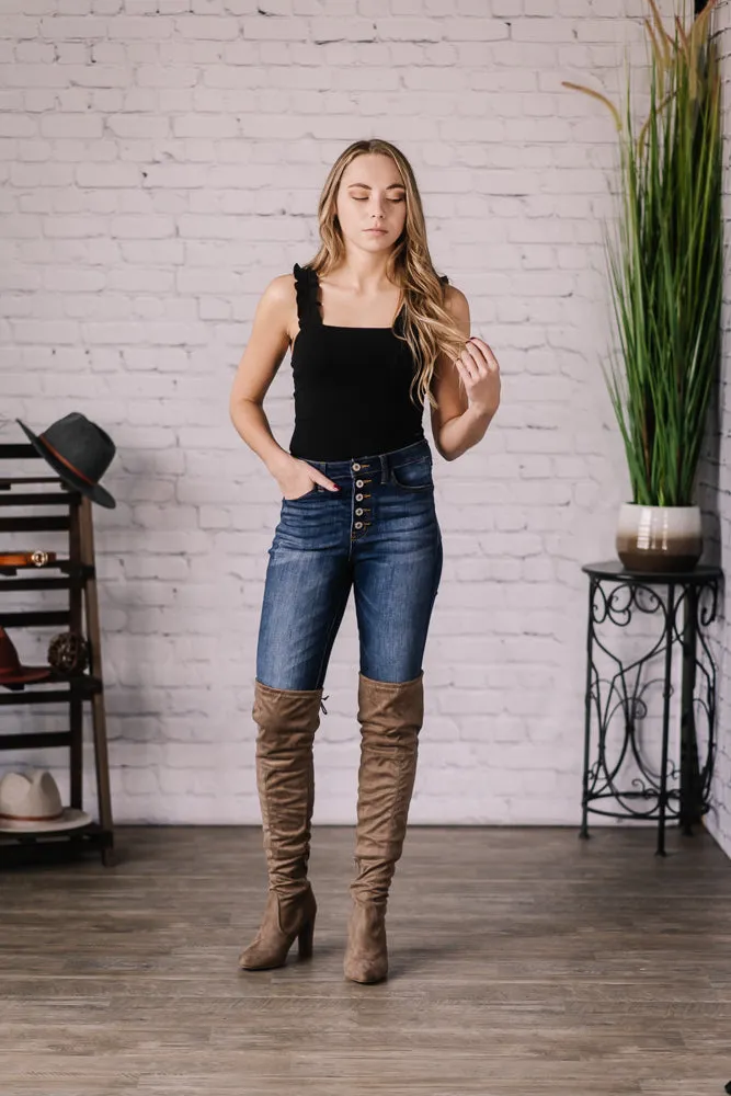 Look At Me Now Taupe Heeled Boots