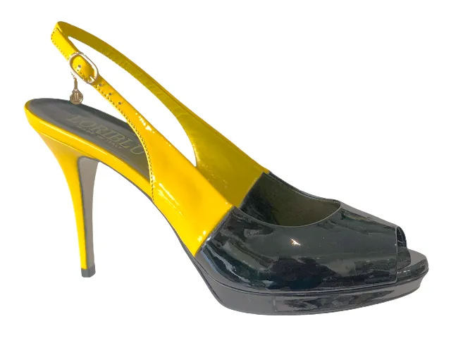 LORIBLU 3EQ19049 Black & Yellow Patent Leather High Heels