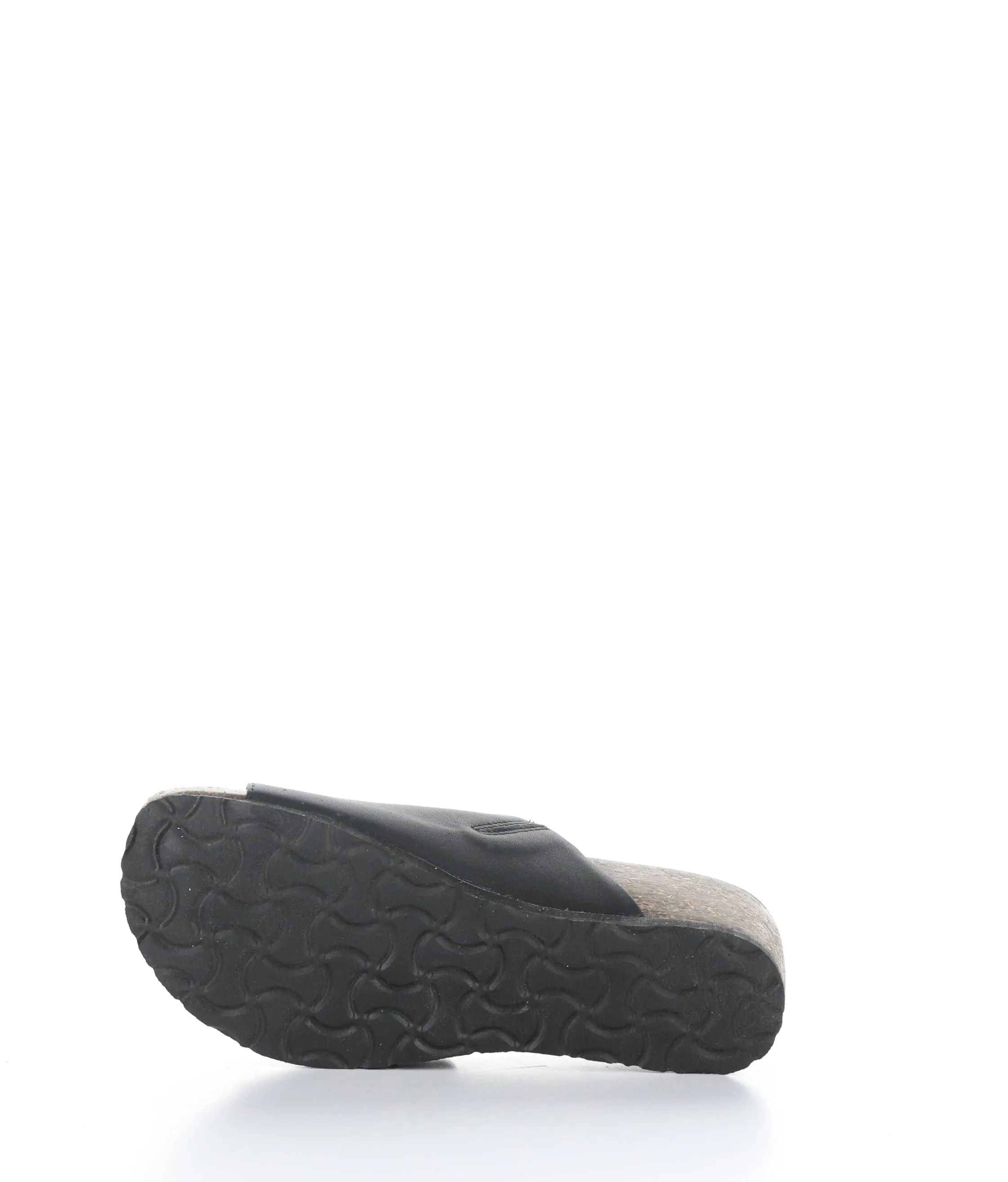 LUX BLACK Round Toe Sandals