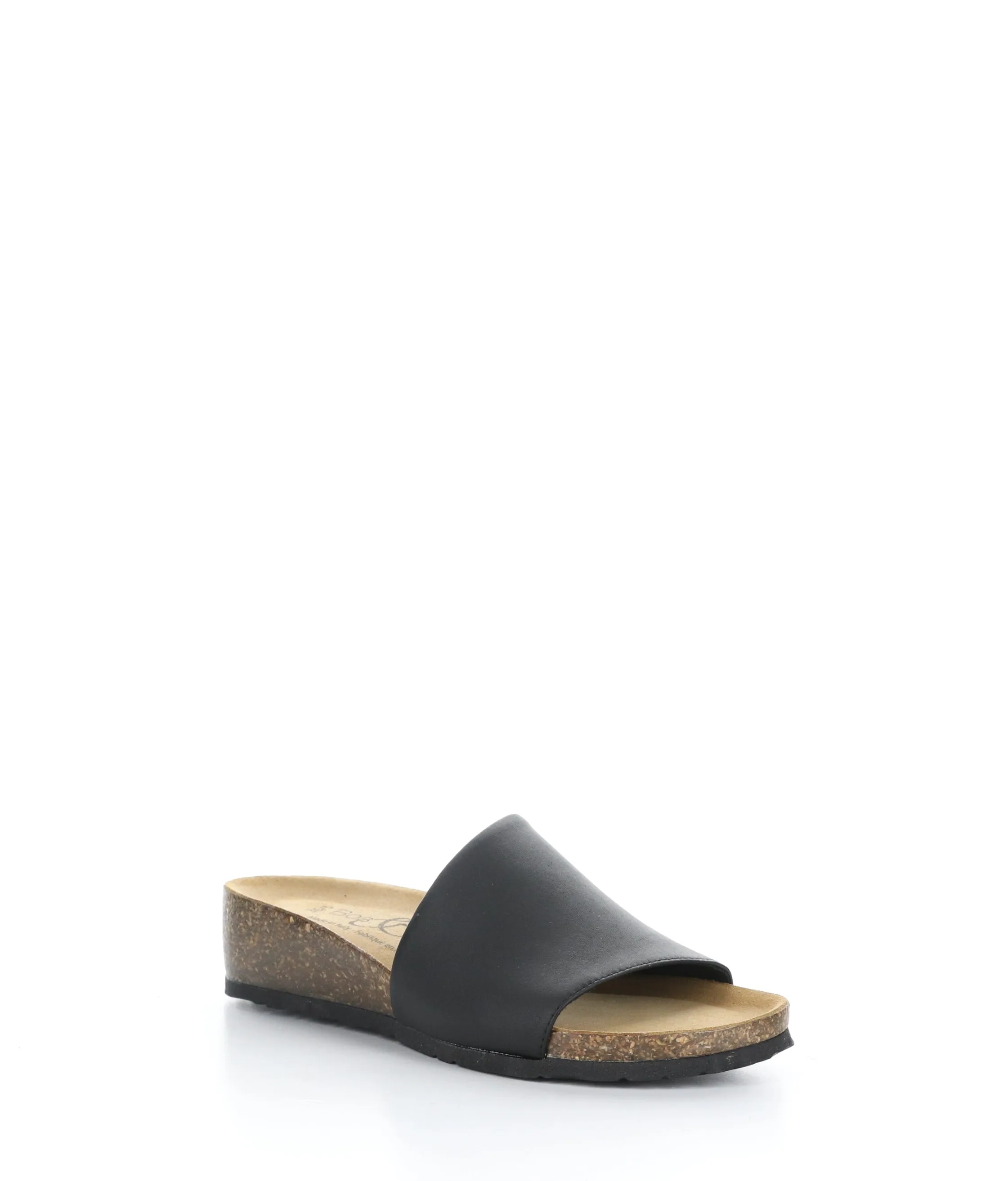 LUX BLACK Round Toe Sandals