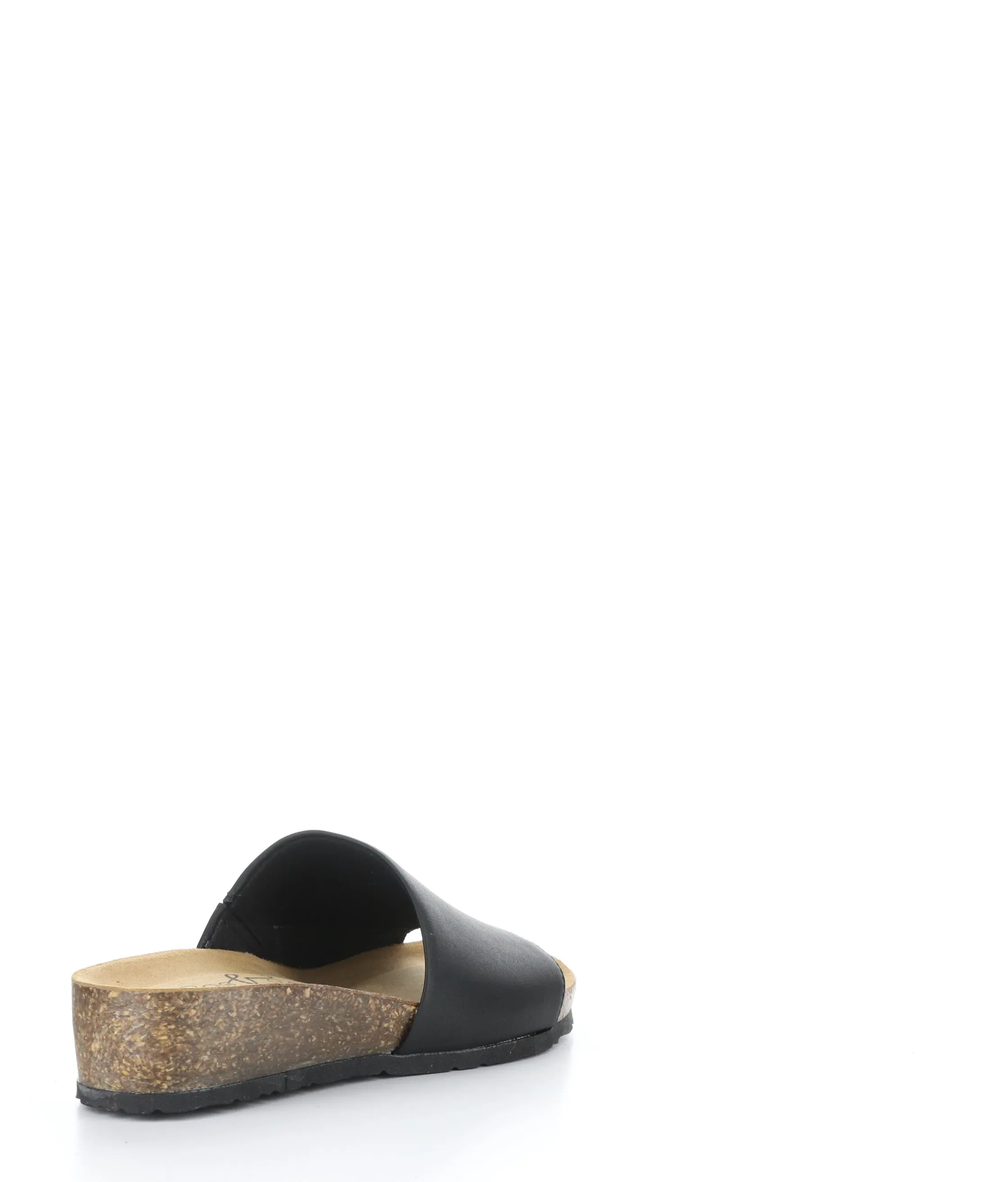 LUX BLACK Round Toe Sandals