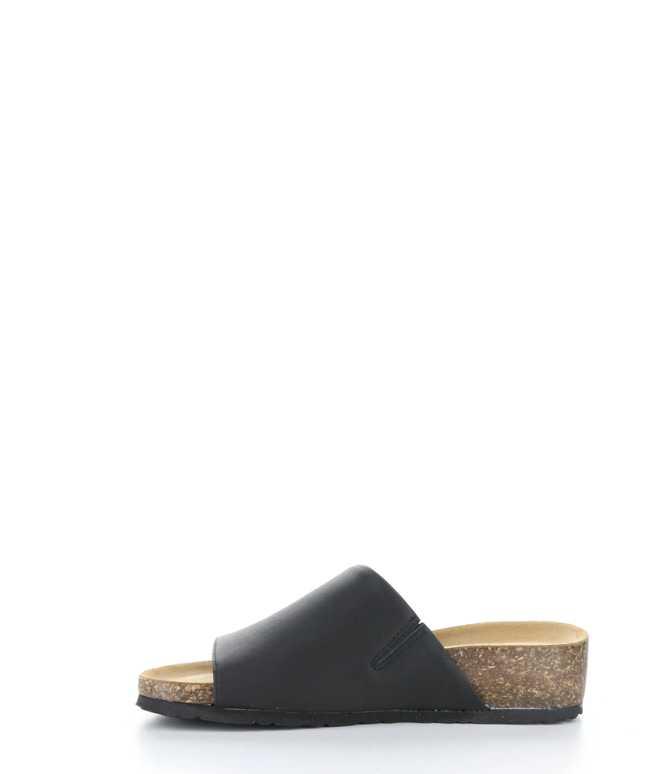 LUX BLACK Round Toe Sandals