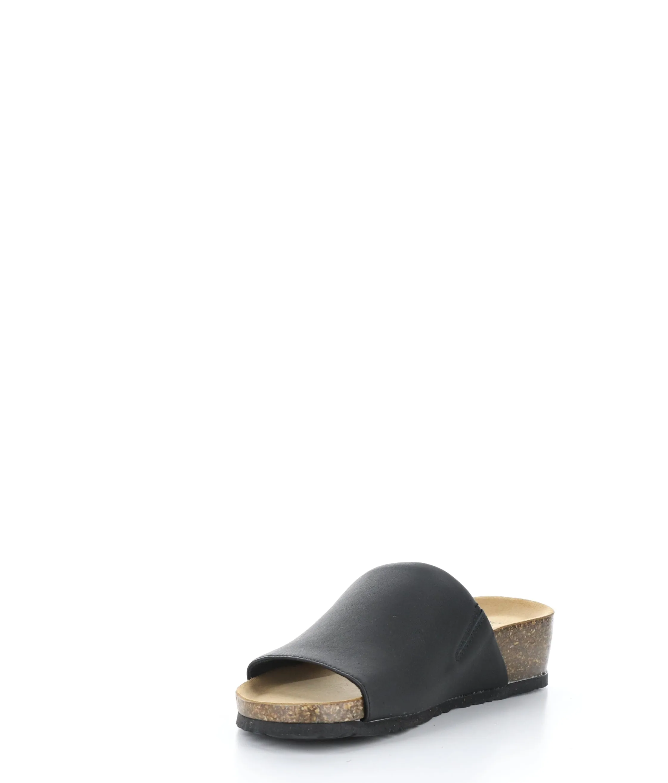 LUX BLACK Round Toe Sandals