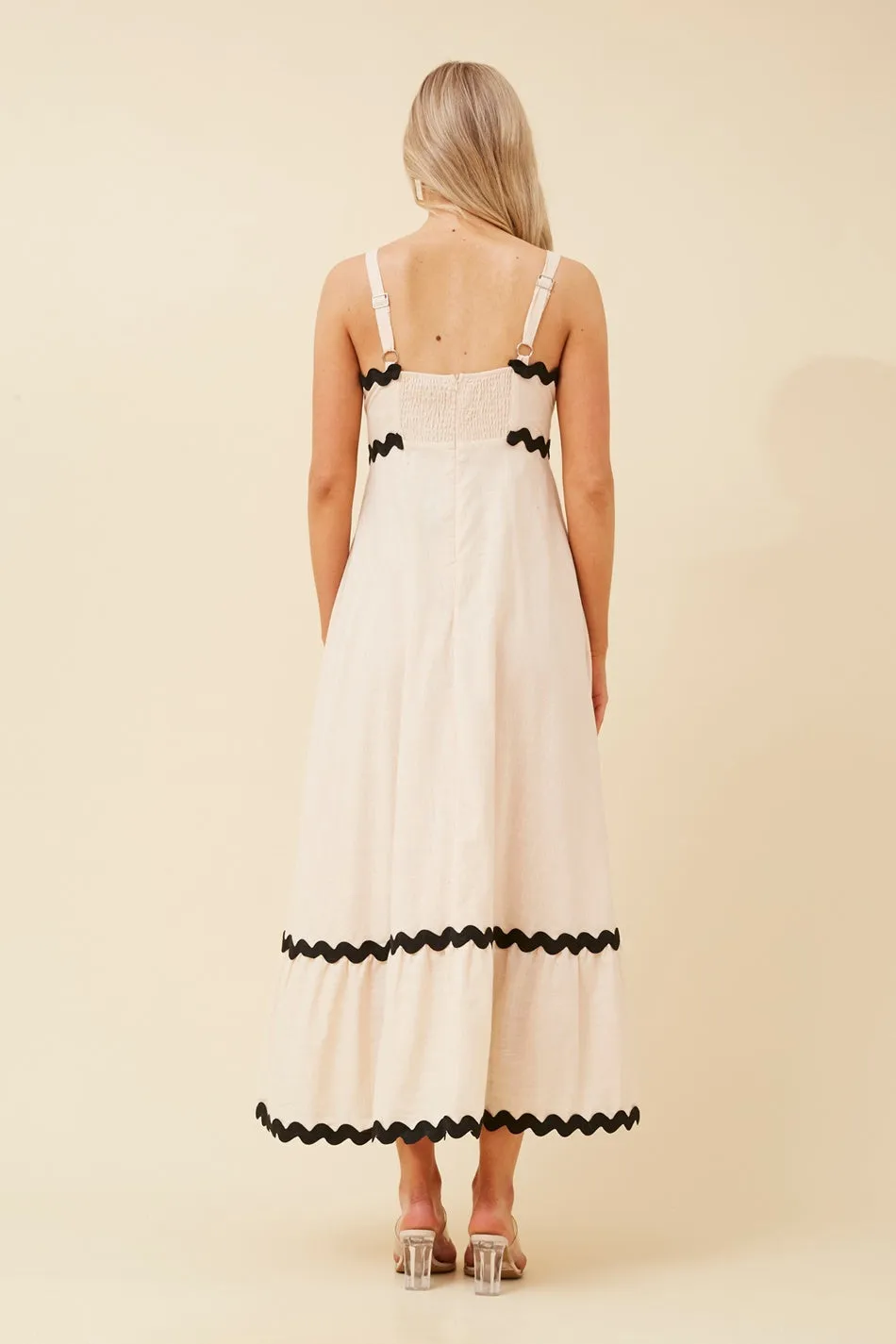 MAKENNA RIC RAC MAXI DRESS