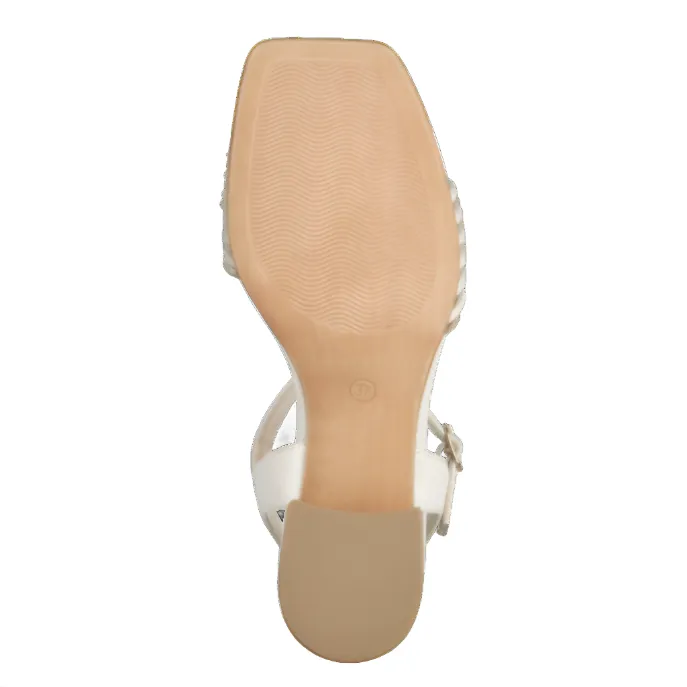 Marco Tozzi White and Gold Sandal