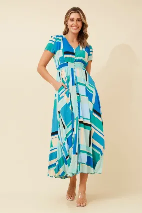 MEGAN ABSTRACT PRINT DRESS