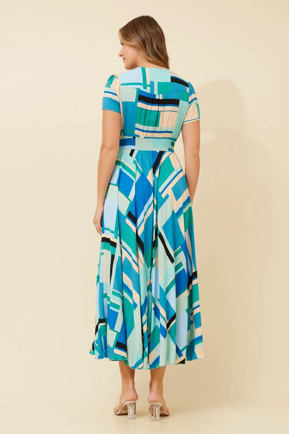 MEGAN ABSTRACT PRINT DRESS