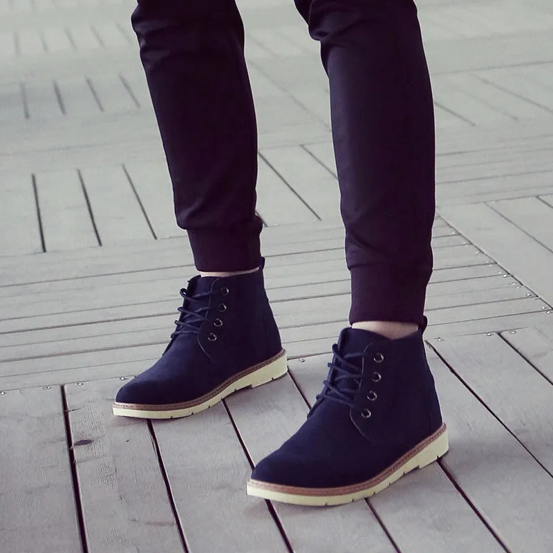 Men's Autumn/Winter Warm Casual Ankle Flat Boots