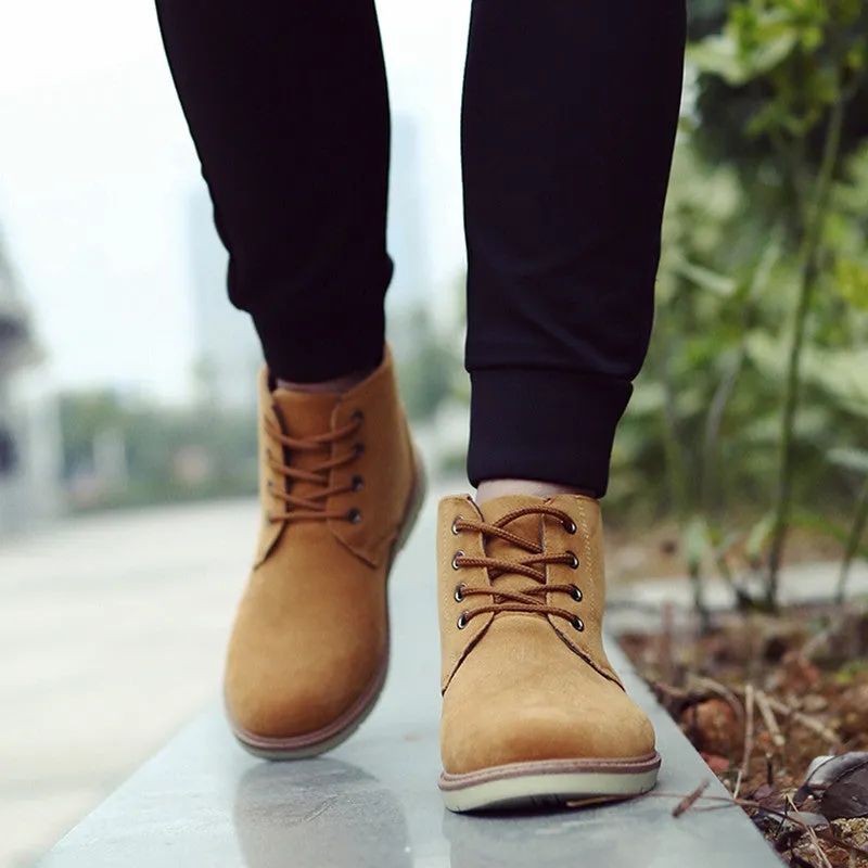 Men's Autumn/Winter Warm Casual Ankle Flat Boots
