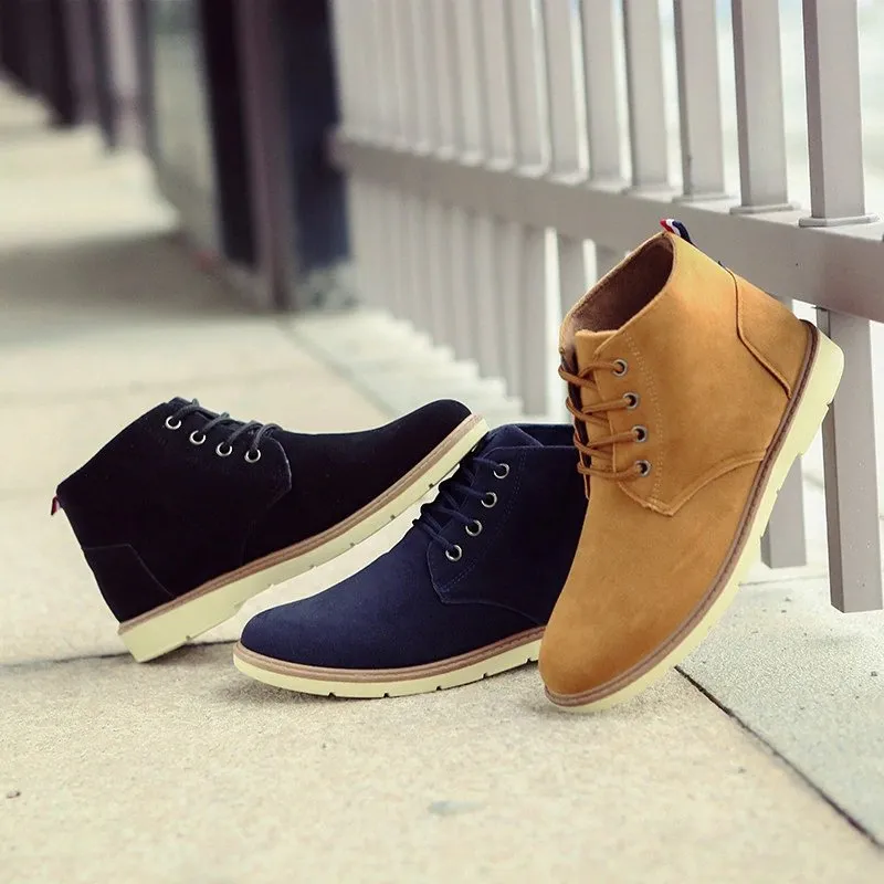 Men's Autumn/Winter Warm Casual Ankle Flat Boots
