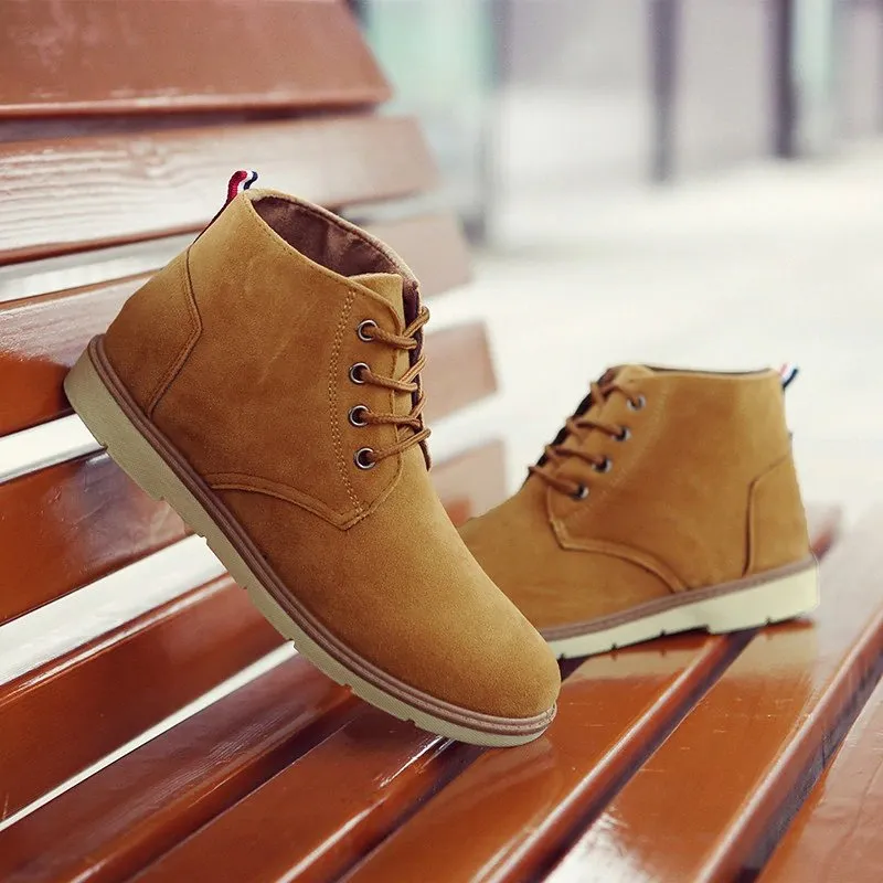 Men's Autumn/Winter Warm Casual Ankle Flat Boots