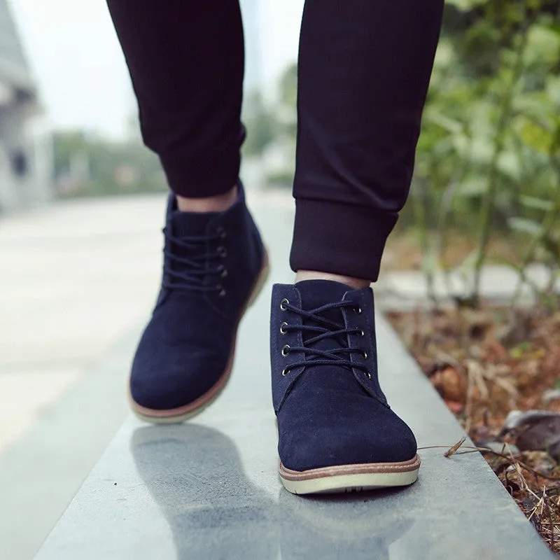 Men's Autumn/Winter Warm Casual Ankle Flat Boots