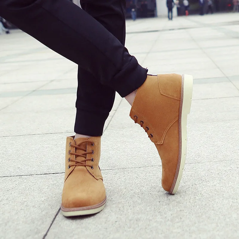 Men's Autumn/Winter Warm Casual Ankle Flat Boots