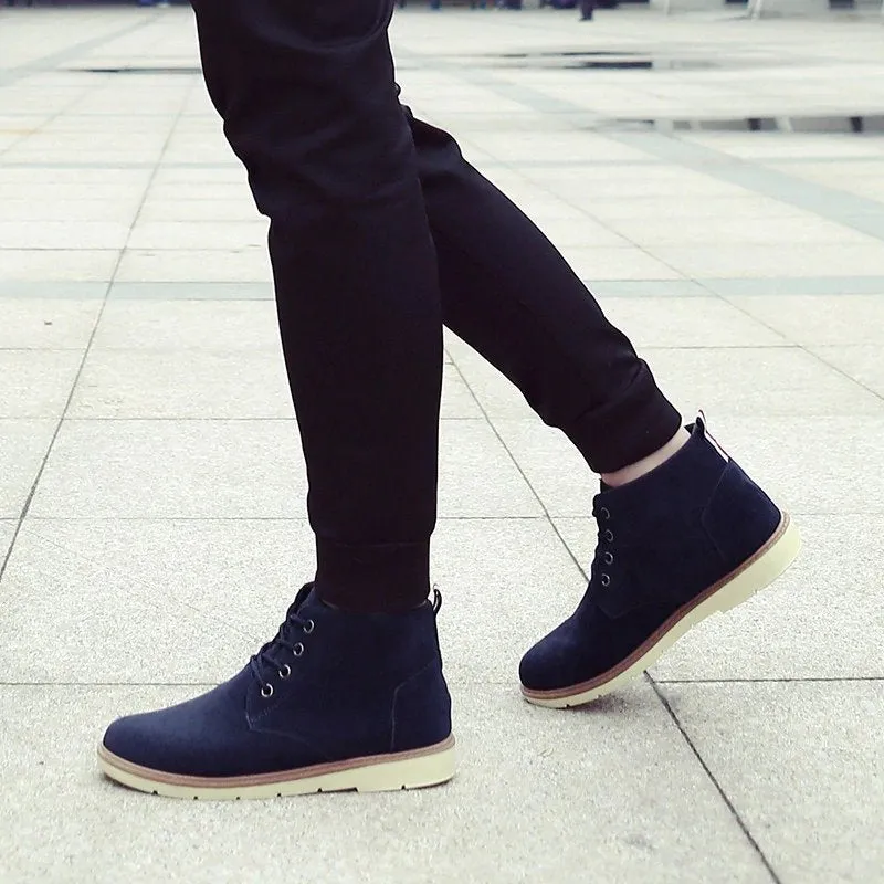 Men's Autumn/Winter Warm Casual Ankle Flat Boots