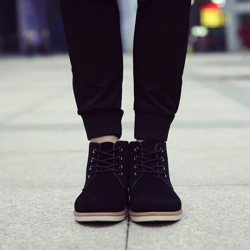Men's Autumn/Winter Warm Casual Ankle Flat Boots