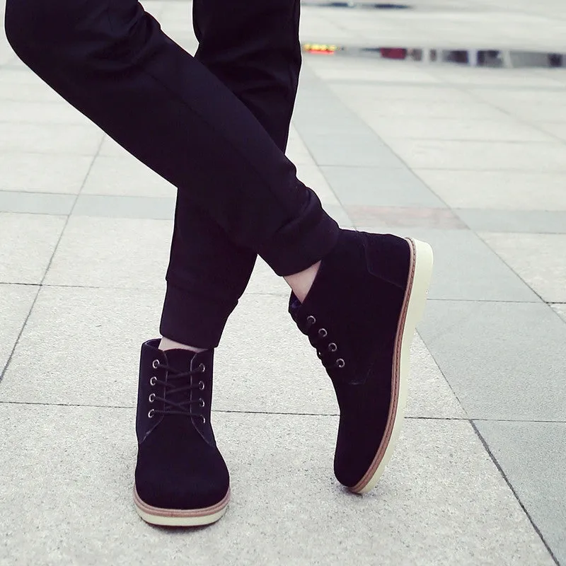 Men's Autumn/Winter Warm Casual Ankle Flat Boots